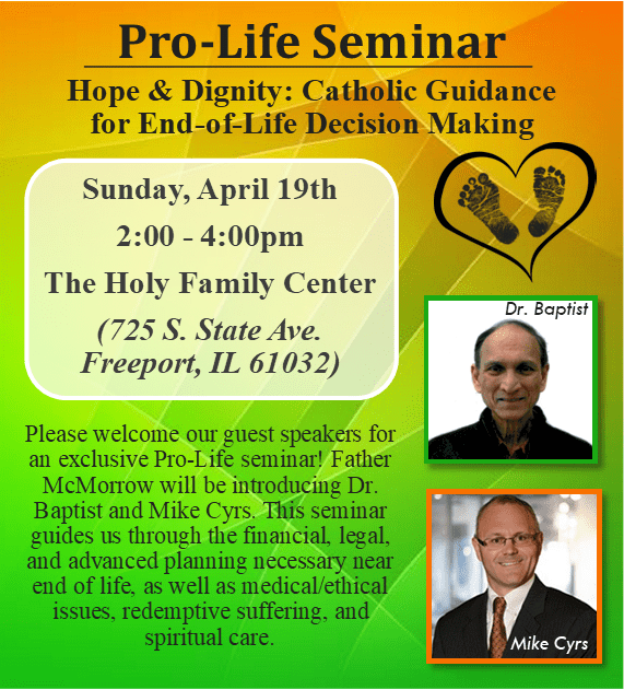 Pro-Life Seminar – April 19th, 2026